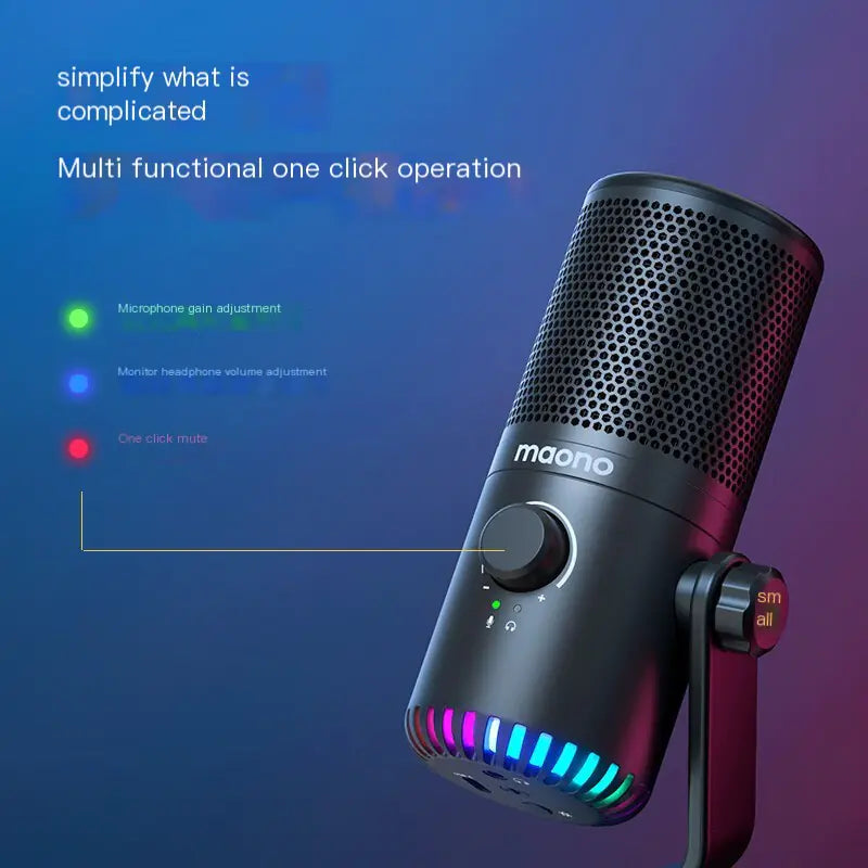 DM30 Gaming Microphone with Noise Reduction for Streaming