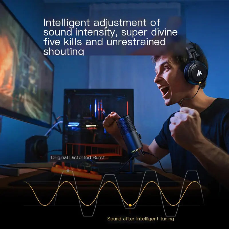 DM30 Gaming Microphone with Noise Reduction for Streaming